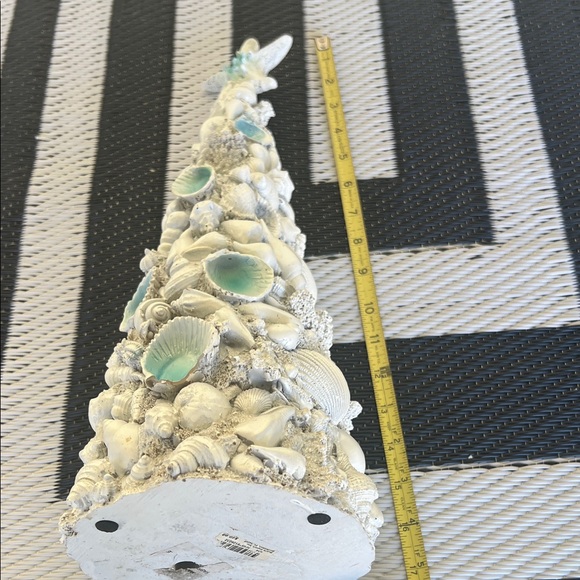 ( 0373)Coastal Holiday Shell Tree Decor - White and Blue - Picture 4 of 4